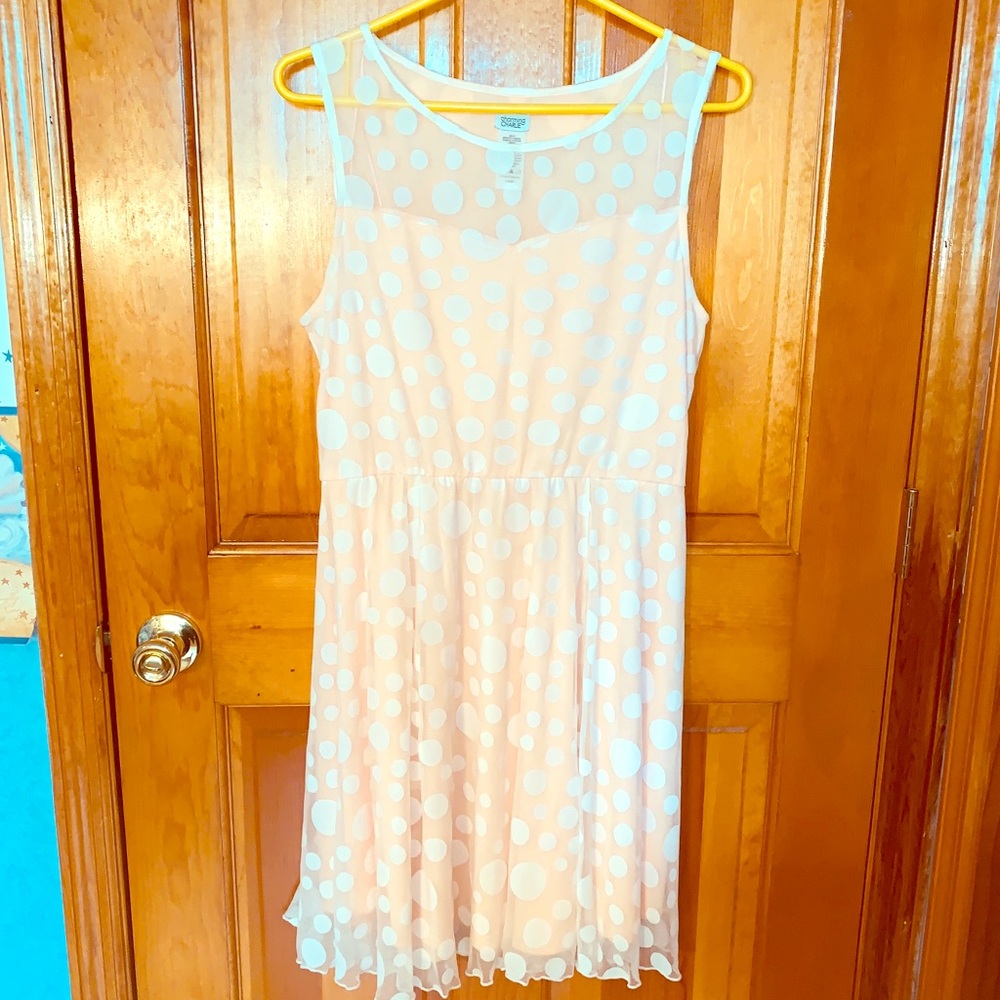 Charming Charlie Pink Polka Dot Dress